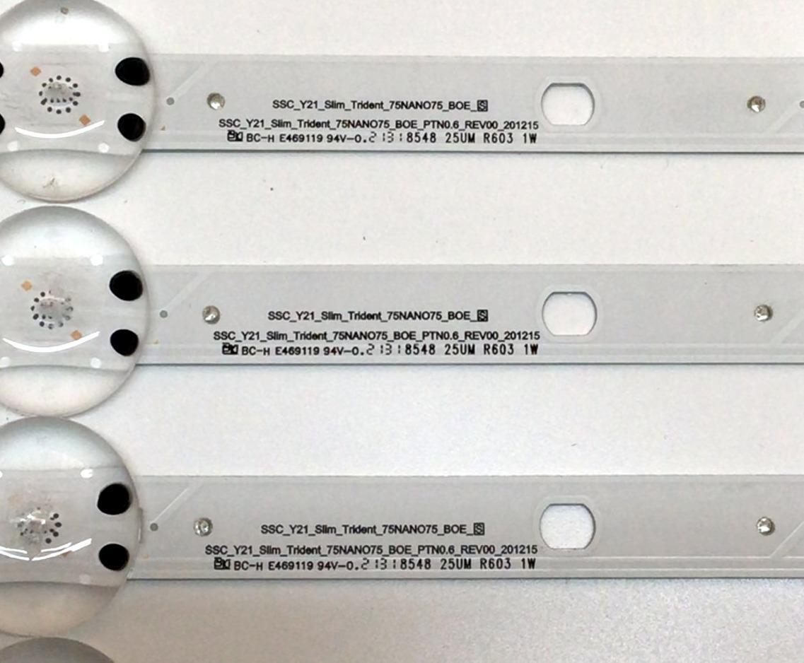KIT DE LED´S PARA TV LG NANOCELL (9 PIEZAS) / NUMERO DE PARTE EAV65017301 / 75NANO75 / E469119 / 201215 / PANEL NC750TQG-ABKP1 / MODELO 75NANO75UPA / 75NAN075UPA / 75NANO75UPA.BUSFLKR - Imagen 4
