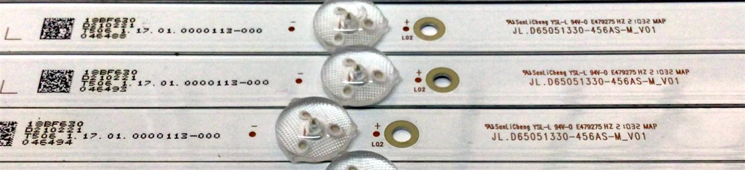 KIT DE LED´S PARA TV LG (12 PIEZAS) / NUMERO DE PARTE JL.D65051330-456AS-M-V01 / E479275 / 17.01.0000113-000 / 19BF630D210221 / 19DF630N210221 - Imagen 3