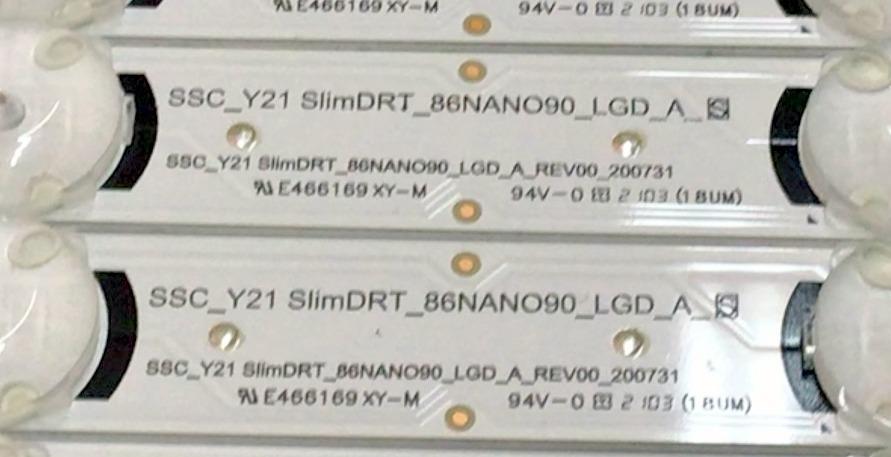 KIT DE LED´S PARA TV LG NANOCELL (72 PIEZAS) / NUMERO DE PARTE EAV65014901 / EAV65014801 / 86NANO90 / E466169 / 20P00038C / PANEL NC860DQD-AAKH1 / MODELO 86NANO90UPA / 86NAN0UPA - Imagen 2