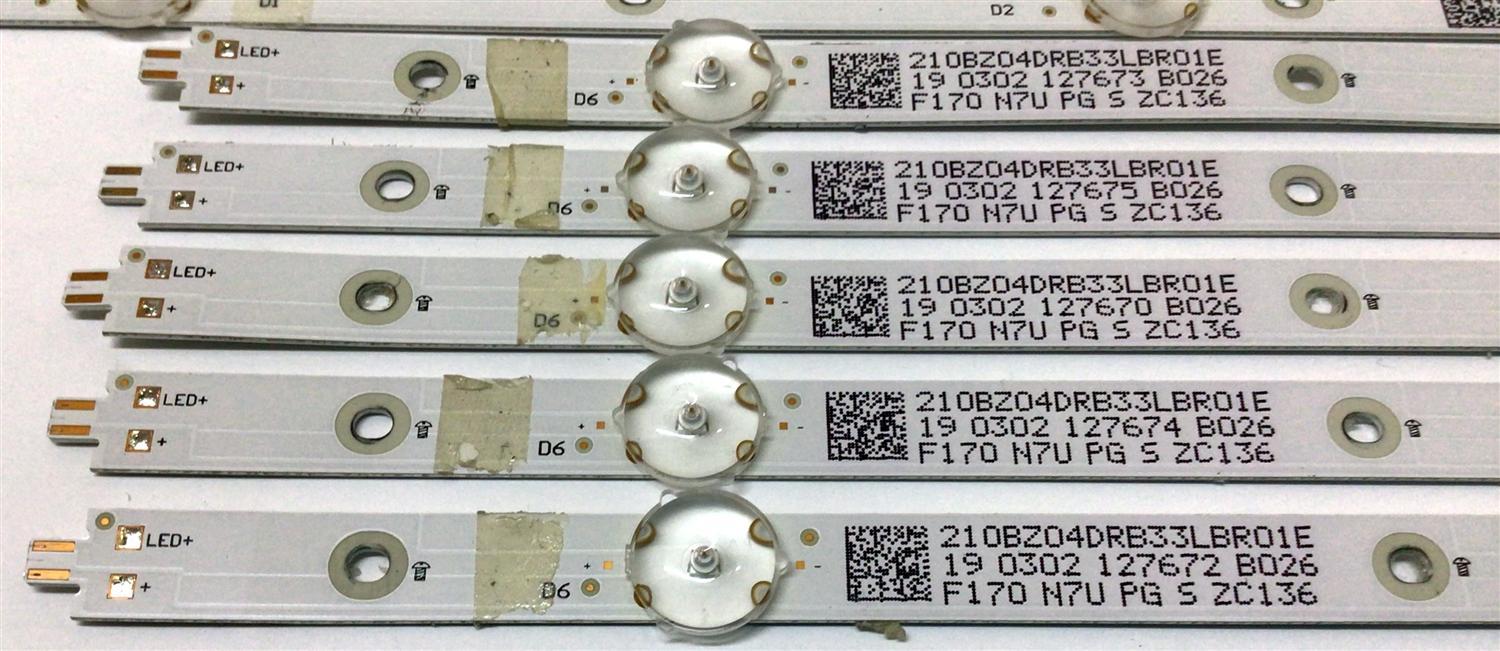 KIT DE LED´S PARA TV VIZIO (10 PIEZAS) / NUMERO DE PARTE LBM550M0401 / LBM550M0401-RB-5 / LBM550M0501-RA-4 / 210BZ04DRB33LBR01E / 210BZ05DLB33LBR01E / PANEL TPT550U1-QVN05.U / MODELO V555-G1 - Imagen 3