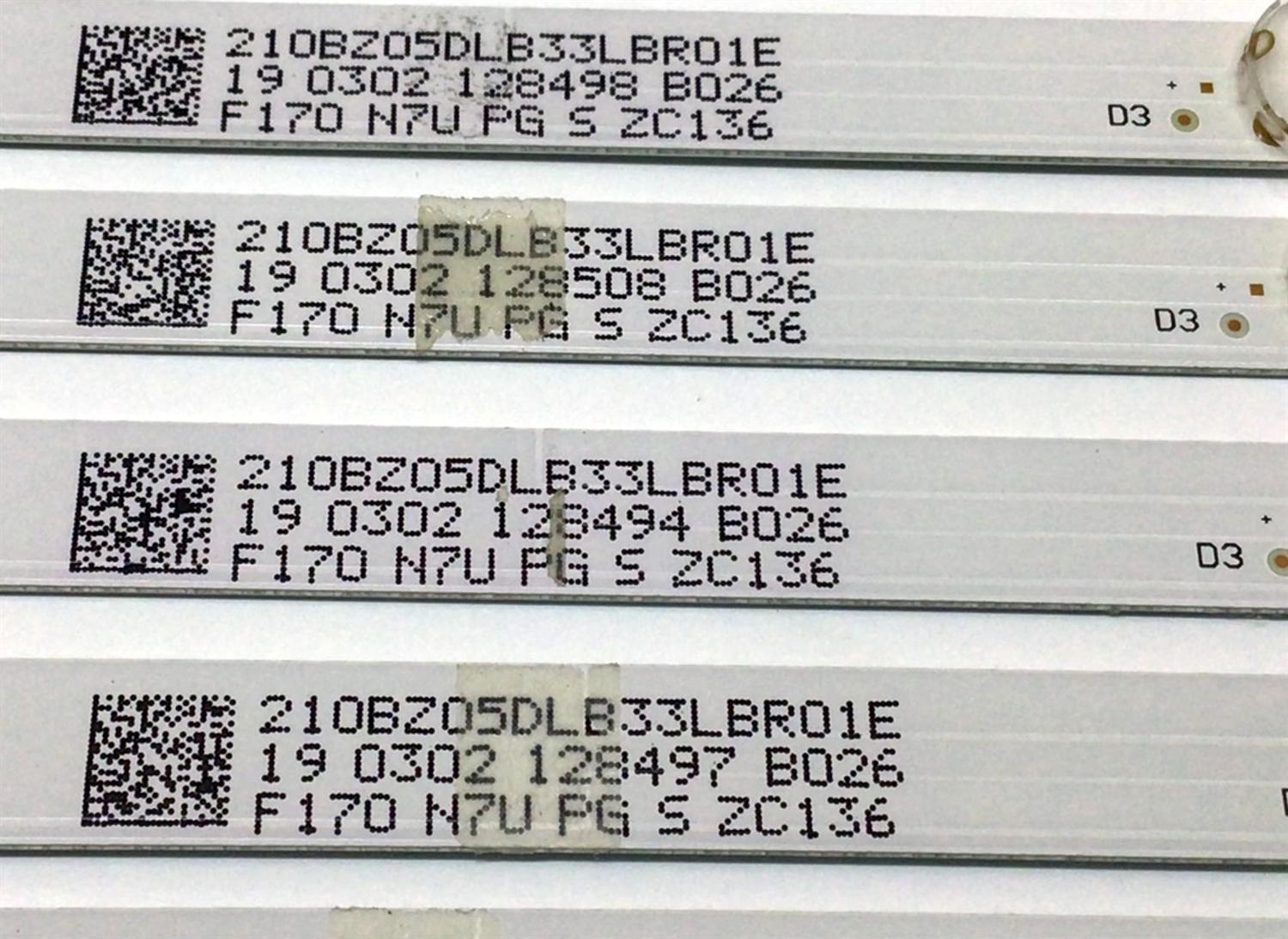KIT DE LED´S PARA TV VIZIO (10 PIEZAS) / NUMERO DE PARTE LBM550M0401 / LBM550M0401-RB-5 / LBM550M0501-RA-4 / 210BZ04DRB33LBR01E / 210BZ05DLB33LBR01E / PANEL TPT550U1-QVN05.U / MODELO V555-G1 - Imagen 2