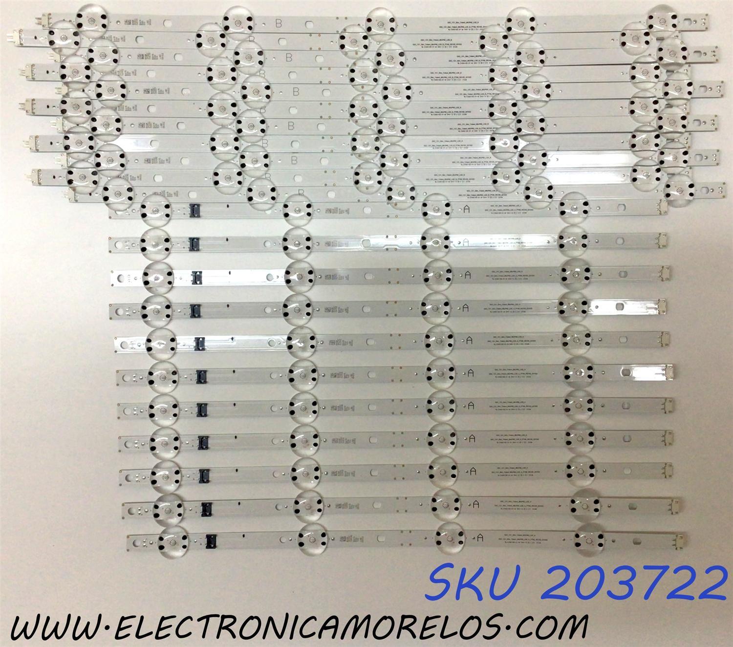 KIT DE LED´S PARA TV LG (22 PIEZAS) / NUMERO DE PARTE EAV65011401 / EAV65011501 / E466169 / 86UP80 / PANEL NC860TQF-AAKH1 / MODELO 86UP8770PUA