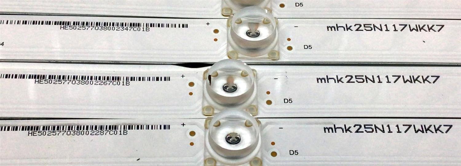 KIT DE LED´S PARA TV HISENSE ((4 PIEZAS)) / NUMERO DE PARTE IC-B-CNDN50D958 / 1190002 / E485186 / HE50 / CNDN50D958 / PANEL HD500S1U51-T0L3\S0\GM\ROH / DISPLAY T500QVN03.7 / MODELO 50H8E - Imagen 2