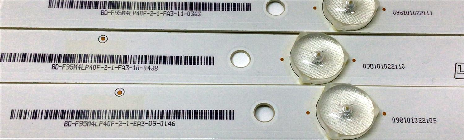 KIT DE LED´S PARA TV JVC (3 PIEZAS) / NUMERO DE PARTE IC-B-VZAA37D267A / E227809 / F95M4LP40F / 098101022111 / EM37T-700M / PANEL HV365WX2-200 / MODELO EM37T - Imagen 3