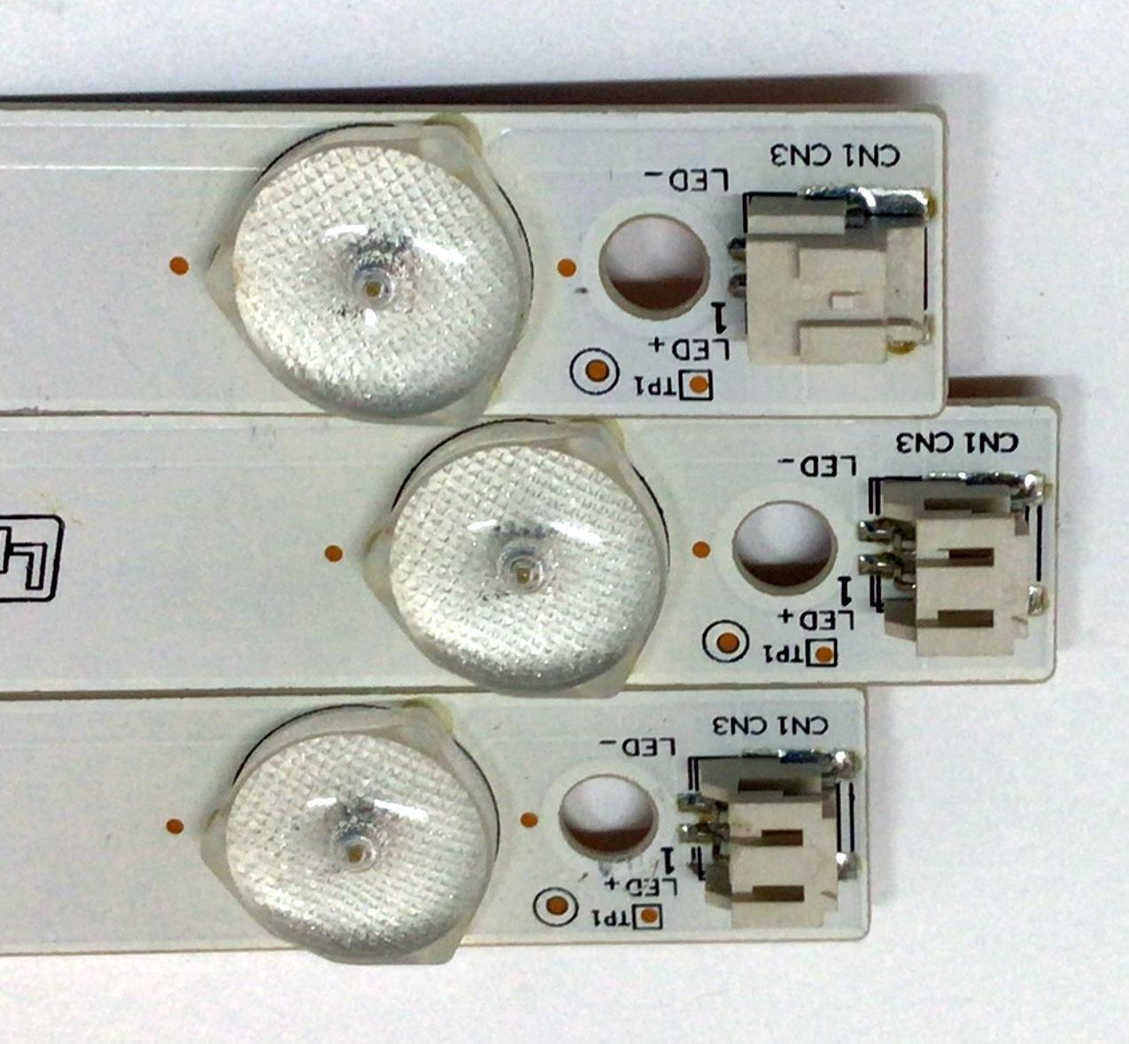 KIT DE LED´S PARA TV JVC (3 PIEZAS) / NUMERO DE PARTE IC-B-VZAA37D267A / E227809 / F95M4LP40F / 098101022111 / EM37T-700M / PANEL HV365WX2-200 / MODELO EM37T - Imagen 4