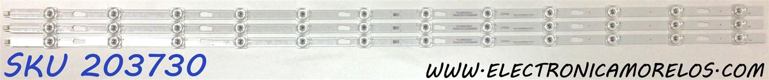 KIT DE LED´S PARA TV SAMSUNG (3 PIEZAS) / NUMERO DE PARTE CRH-P50S630300312097 / E479275 / CRH-P50S630300312097-REV1.4 / 227530 / 55250X / PANEL CY-BT050HGPR1V / MODELO UN50TU8000FXZA LA09