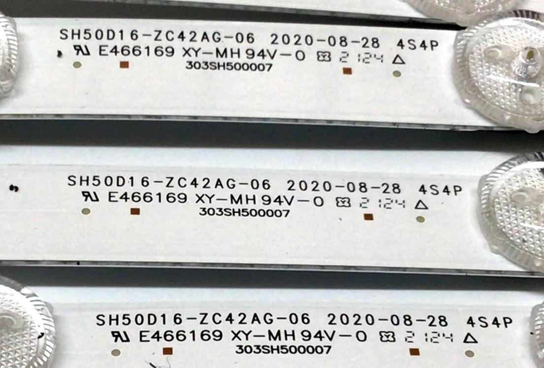 KIT DE LED´S PARA TV HISENSE (8 PIEZAS) / NUMERO DE PARTE SH50D16-ZC42AG-06 / 303SH500007 / E466169 / 1248499 / PANEL JHD500X3U51-T0L8\S0\GM\ROH / MODELO 50U6G - Imagen 4