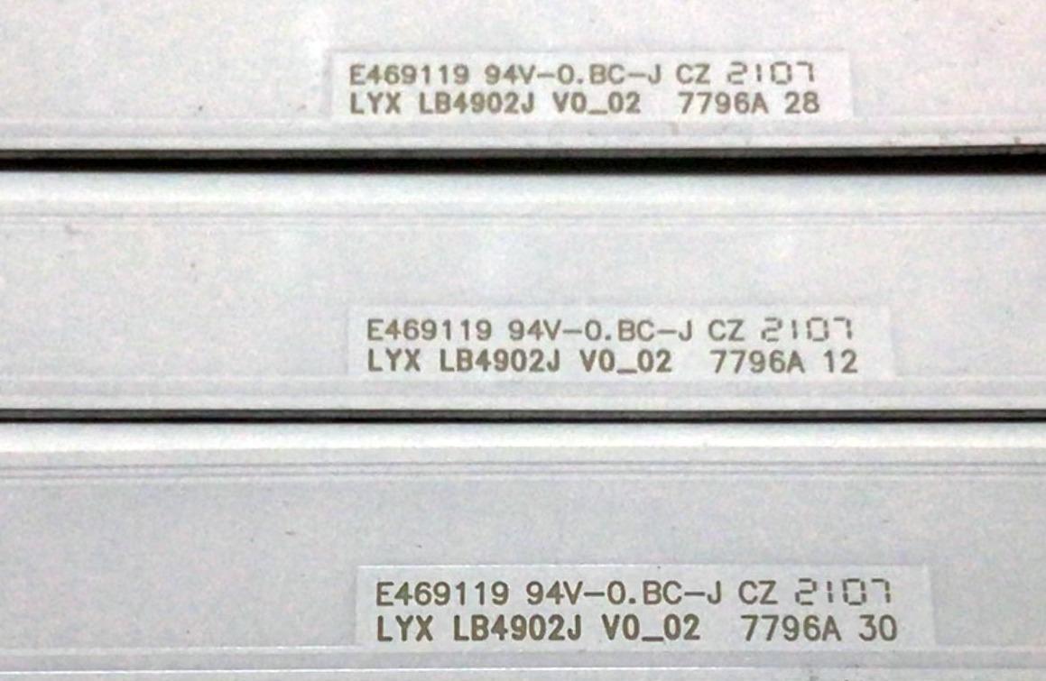 KIT DE LED´S PARA TV SONY (6 PIEZAS) / NUMERO DE PARTE LB4902J / LB4902J V0_02 / 7796A / 4902J00002 / E469119 / PANEL YDBM050CCU11 / MODELO KD-50X85J - Imagen 4