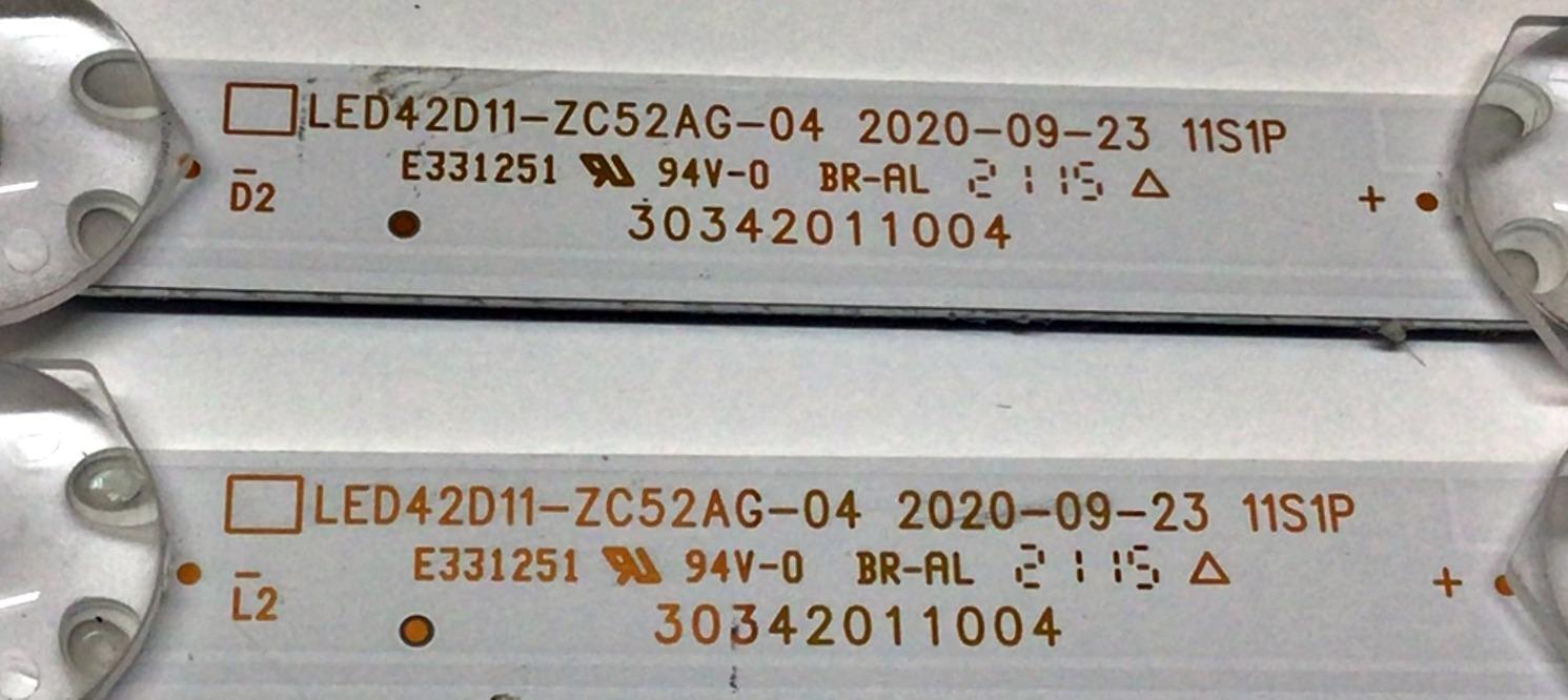 KIT DE LED´S PARA TV INSIGNIA (2 PIEZAS) / NUMERO DE PARTE 30342011004 / LED42D11-ZC52AG-04 / E331251 / 210409AB08 / 42000M67 / PANEL JE415D3HHA0L / MODELO NS-42F201NA22 - Imagen 3