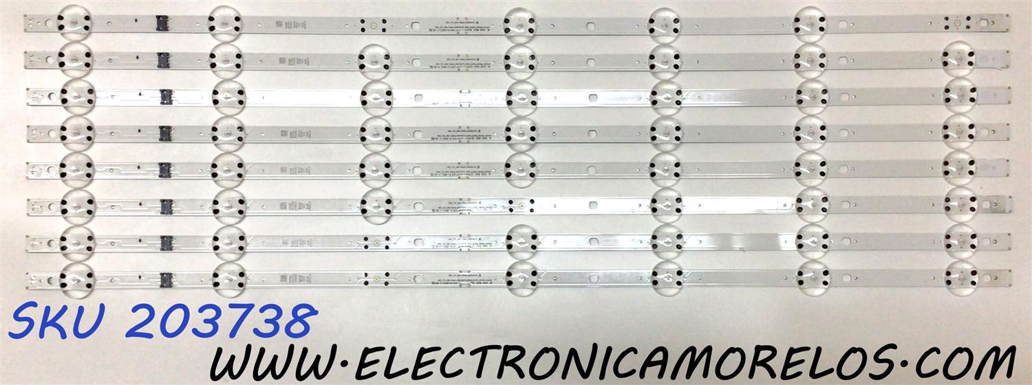 KIT DE LED'S PARA TV LG NANOCELL ((8 PIEZAS)) / NUMERO DE PARTE EAV65015601 / SSC_Y21_SLIM TRIDENT_65NANO75_S / SSC_Y21_SLIM TRIDENT_65NANO75_BOE_(0.6PI)_REV00_210106 / PANEL NC650TQG / MODELOS 65NANO75UPA / 65NANO75UPA.BUSGLKR / 65NANO75UPA.BUSFLKR