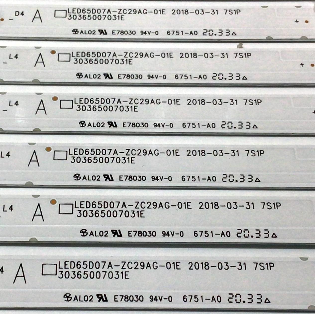 KIT DE LED´S PARA TV WESTINGHOUSE (12 PIEZAS) / NUMERO DE PARTE LED65D07A-ZC29AG-01E / 30365007031E / 65000M22S / MODELO WR65UX4019 - Imagen 2
