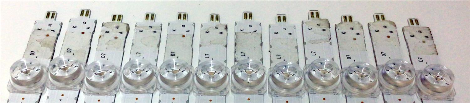 KIT DE LED´S PARA TV WESTINGHOUSE (12 PIEZAS) / NUMERO DE PARTE LED65D07A-ZC29AG-01E / 30365007031E / 65000M22S / MODELO WR65UX4019 - Imagen 3