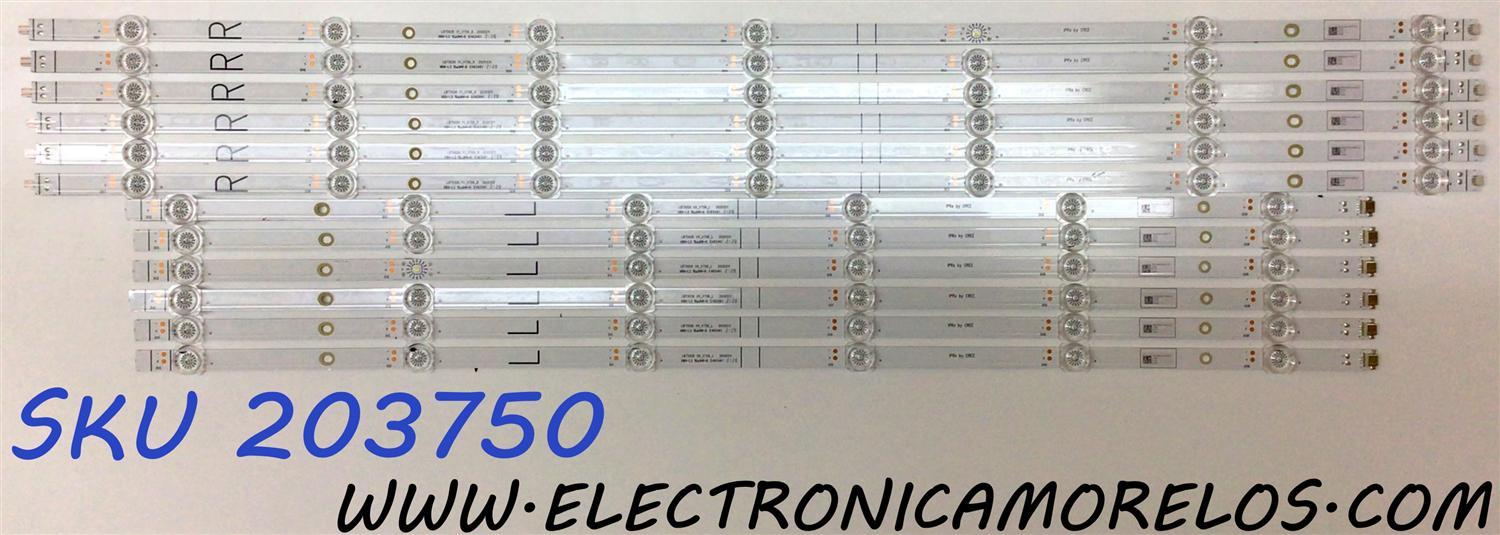 KIT DE LED´S PARA TV VIZIO(12 PIEZAS) / NUMERO DE PARTE LB7502K / LB7502K V1_V756_R / LB7502K V0_V756_L / 20101211 / E493461 / 2C5960117R / 7839-814012-04661321 / 7839-699012-04661321 / MODELO V756-J03