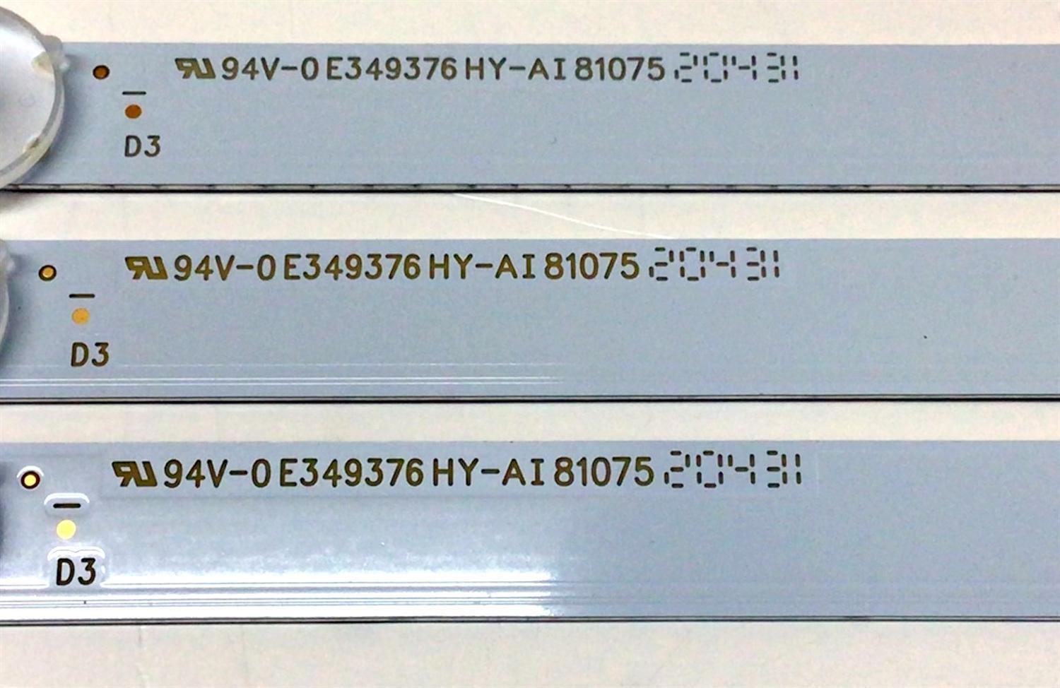 KIT DE LED´S PARA TV SAMSUNG (3 PIEZAS) / NUMERO DE PARTE TAN32044T / TAN32044T V0_01 / E349376HY-AI81075 / 0981-0108-SH04 / 09810108SH04 / MODELO UN32N5300AFXZA VF06 - Imagen 4