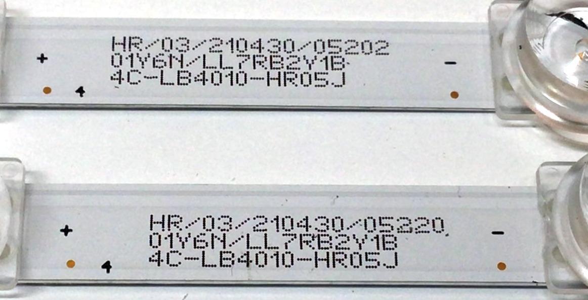 KIT DE LEDS ORIGINAL PARA TV TCL 2 PIEZAS / NUMERO DE PARTE 40HR330M10A0 V4 / 4C-LB4010-HR05JC / 40HR330M10A0 / 40D6 10*2 / 4C-LB4010-HR05J / 40D6 / PANEL LVF395NDEL / MODELOS 40S334 / 40S325 / 40S325MABA / 40S325TAAA / 40S325TABA / 40FE5606 - Imagen 3