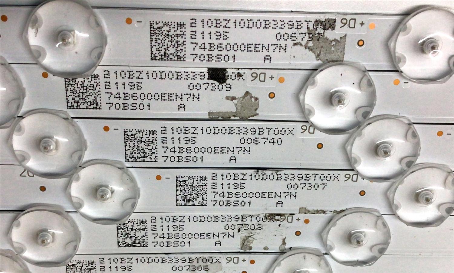 KIT DE LED´S PARA TV (18 PIEZAS) / NUMERO DE PARTE GJBBY7018X10SBS01 / YSL-LE479275 / LB-GM3030-GJBBY7018X10SBS01-1-S / 210BZ10D0B339BT00X / 74B6000EEN7N / 70SB01 - Imagen 3
