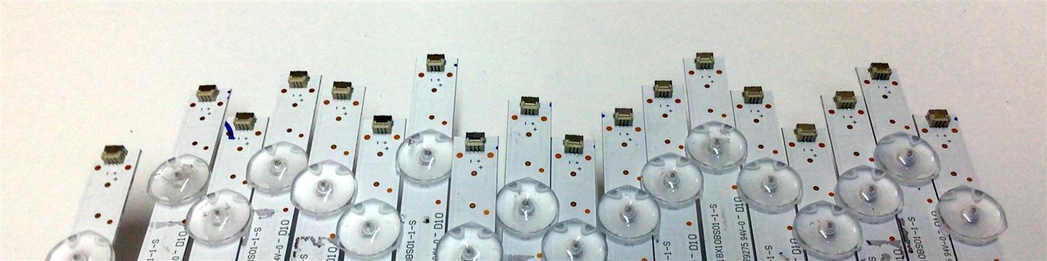 KIT DE LED´S PARA TV (18 PIEZAS) / NUMERO DE PARTE GJBBY7018X10SBS01 / YSL-LE479275 / LB-GM3030-GJBBY7018X10SBS01-1-S / 210BZ10D0B339BT00X / 74B6000EEN7N / 70SB01 - Imagen 2