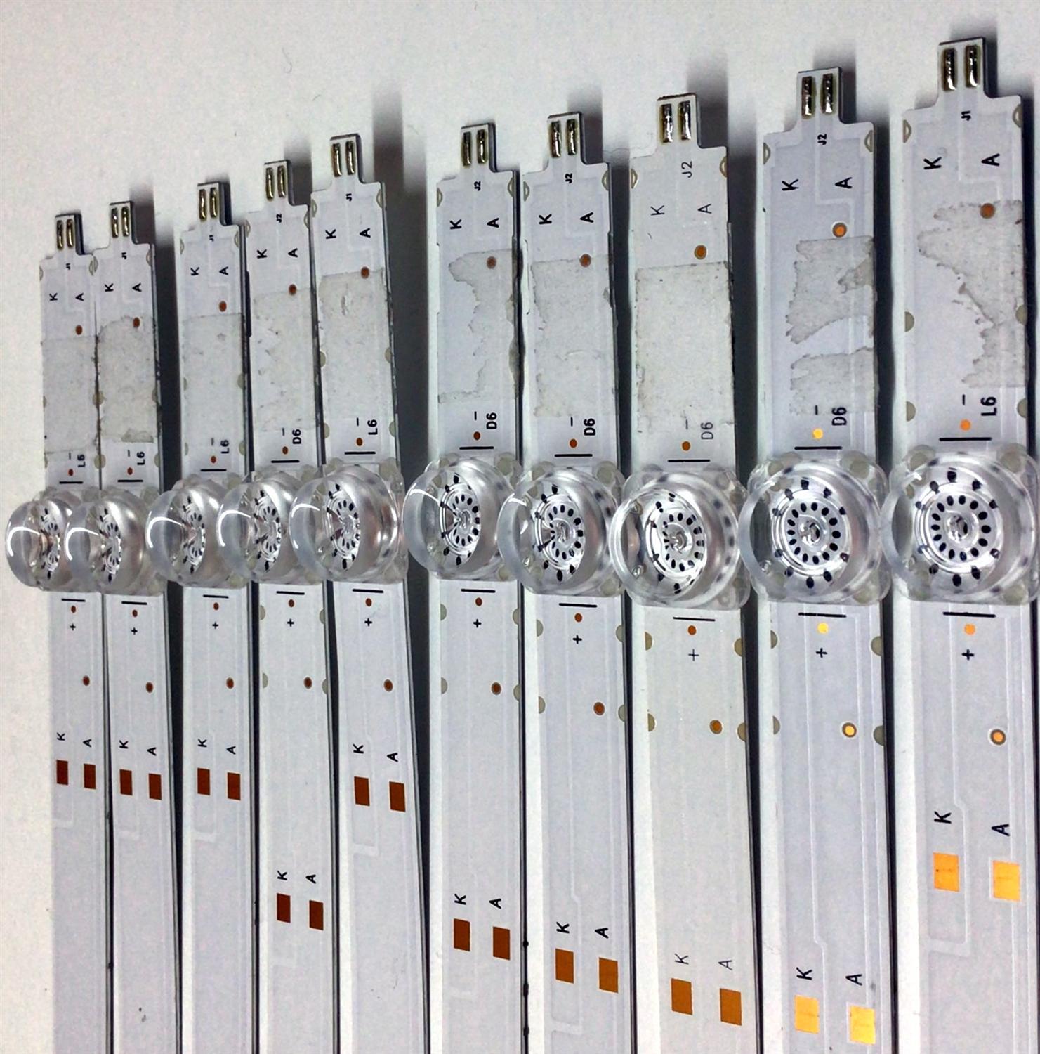 KIT DE LEDS PARA TV WESTINGHOUSE (10 PIEZAS) / NUMERO DE PARTE LED58D06A-ZC29AG-07E / 30358006005E / E331251 / 201009BC05 / 201008BC03 / 58000M13 / PANEL CC580PV7D / MODELO WR58UX4019 / RTRU5827-UC - Imagen 2