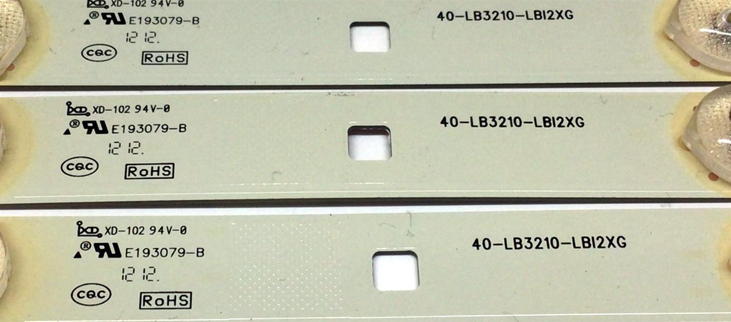 KIT DE LED'S PARA TV TCL (3 PIEZAS) / NUMERO DE PARTE 40-LB3210-LBI2XG / E193079-B / 0262201TLC32D005 / 2701120328D / PANEL LVW320SSTM E30 V2 / MODELOS LE32HDF3300 / LE32HDF3300TA / LE32HDF3300TT TDAA - Imagen 2