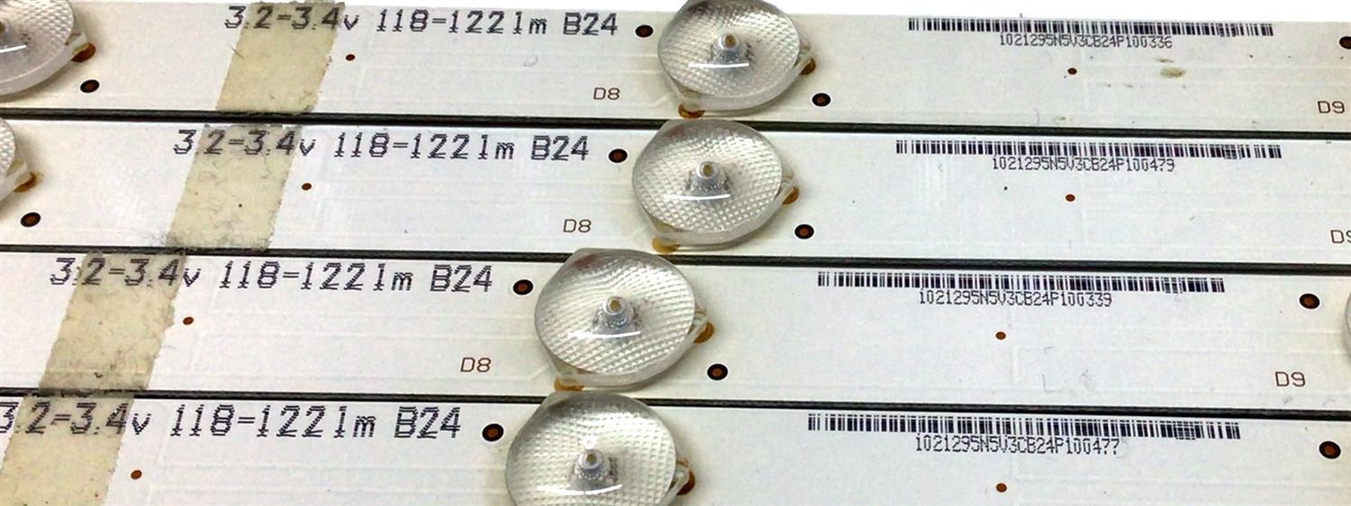 KIT DE LED'S PARA TV TCL (4 PIEZAS) / NUMERO DE PARTE A-KJAB40D626 / 1021295N5V3CB24P100 / 1021295N5V3CB / V3CB24P1 / PANEL JE400D3HC2N-12 / MODELO LED40G45RQ - Imagen 3