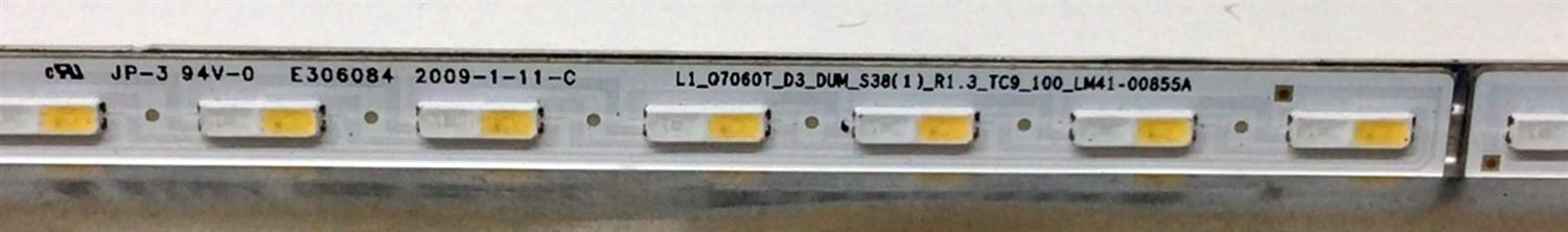 LED PARA TV SAMSUNG (1 PIEZA) / NUMERO DE PARTE BN96-50381A / LM41-00855A / BN61-15482A / L1_Q7060T_D3_DUM_S38(1)_R1.3_TC9_100_LM41-00855A / NU7100F/NU7000F/N5500F / PANEL CY-RT043HGAV2H / MODELO QN43Q60 / QN43Q60TAFXZA AB01 / ((MEDIDAS 94CM x 12CM)) - Imagen 2
