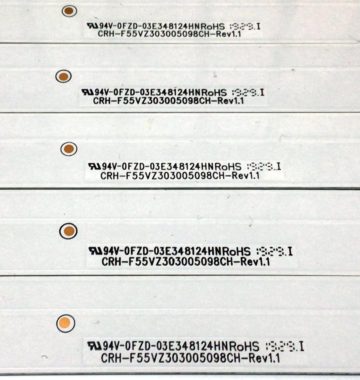 KIT DE LED'S PARA TV VIZIO (5 PIEZAS) / NUMERO DE PARTE CRH-F55VZ303005098CH-REV1.1 / F55VZ303005098CH / 0FZD-03E348124HNEOHS / 70401-00905 / 212509 / 158M01J21DCAM97KFXX / PANEL BOEI550WU1_H / MODELO V555-G4 / V555-G4 LHBFY - Imagen 4