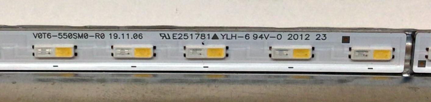 LED PARA TV SAMSUNG QLED / NUMERO DE PARTE 50383A / V0T6-550SM0-R0 / BN96-50383A / BN61-15485A / E251781 / PANEL CY-RT055HGHV4H / MODELO QN55Q60 / QN55Q60TBFXZA / (MEDIDAS 1.20M x 12CM) - Imagen 3