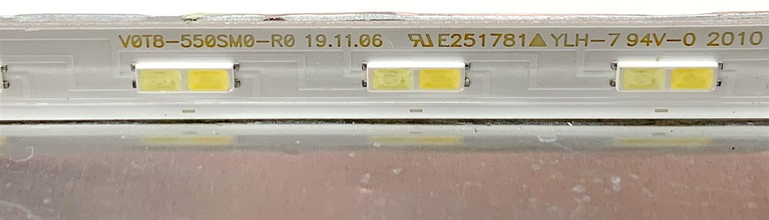 LED PARA TV SAMSUNG / NUMERO DE PARTE V0T8-550SM0-R0 / BN96-50379A / BN61-15485A / Y18 NU7K 55'' / E251781 / PANEL CY-NT055HGAV1H / MODELO UN55TU850 / UN55TU850DFXZA / (MEDIDAS 1.20M x 12CM) - Imagen 4