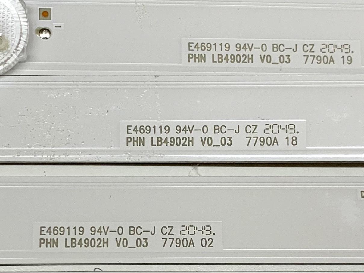 KIT DE LED'S PARA TV SONY (6 PIEZAS) / NUMERO DE PARTE LB4902H / 4902H00001 / 4902H00004 / 7790A / N50F3C685 / N50F 3C685 / E469119 / PANEL YSBM050CNU11 / MODELO KD-50X80J / KD50X80J - Imagen 3