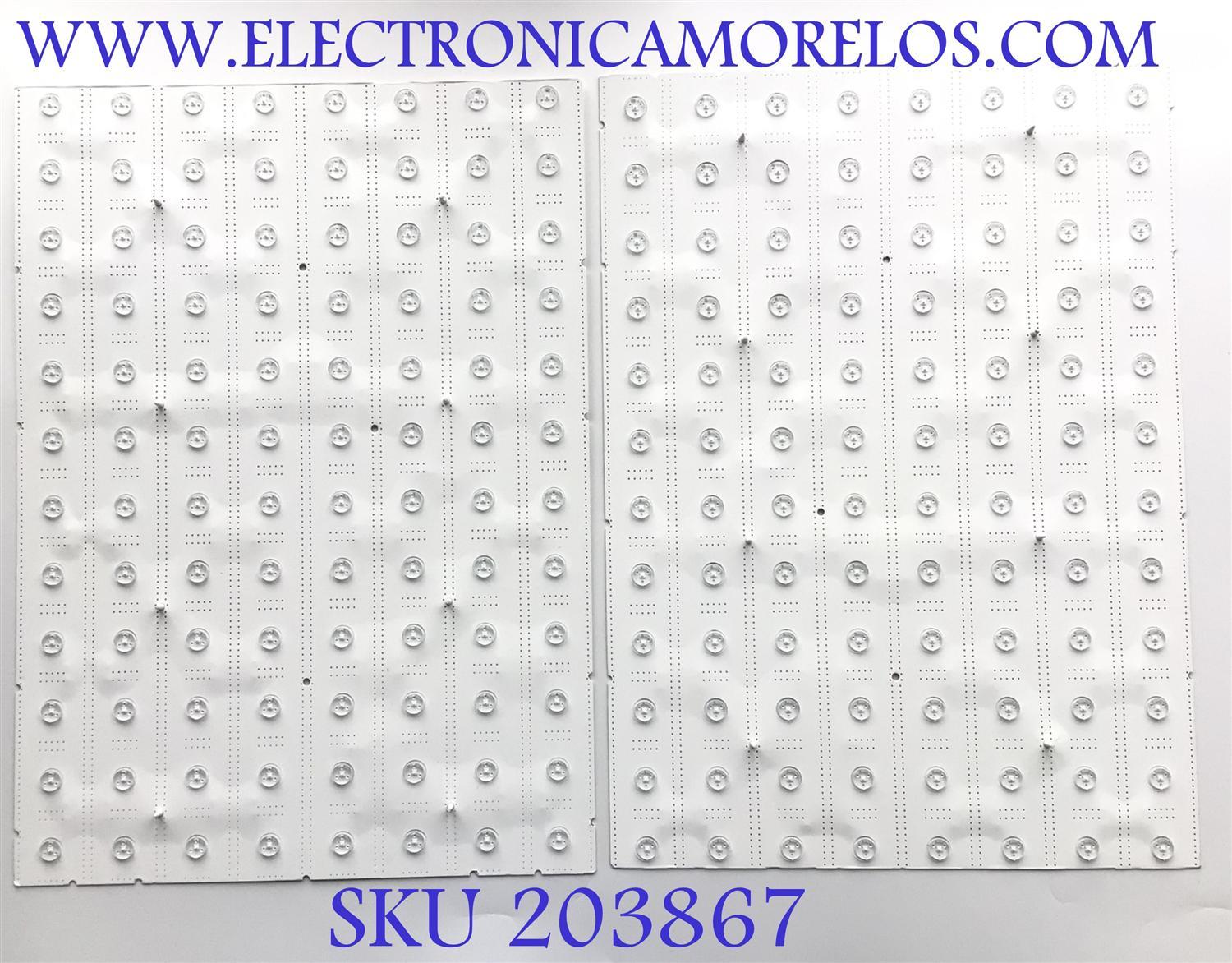 KIT DE LED'S PARA TV SAMSUNG ( 10 PZ ) / NUMERO DE PARTE BN41-02716A / BN97-16094A / BN4102716A / 02716A / 16094A / BN9716094A / 010204242710 / G91906160085 / MODELO QN82Q90RAFXZA / QN82Q90RAFXZC