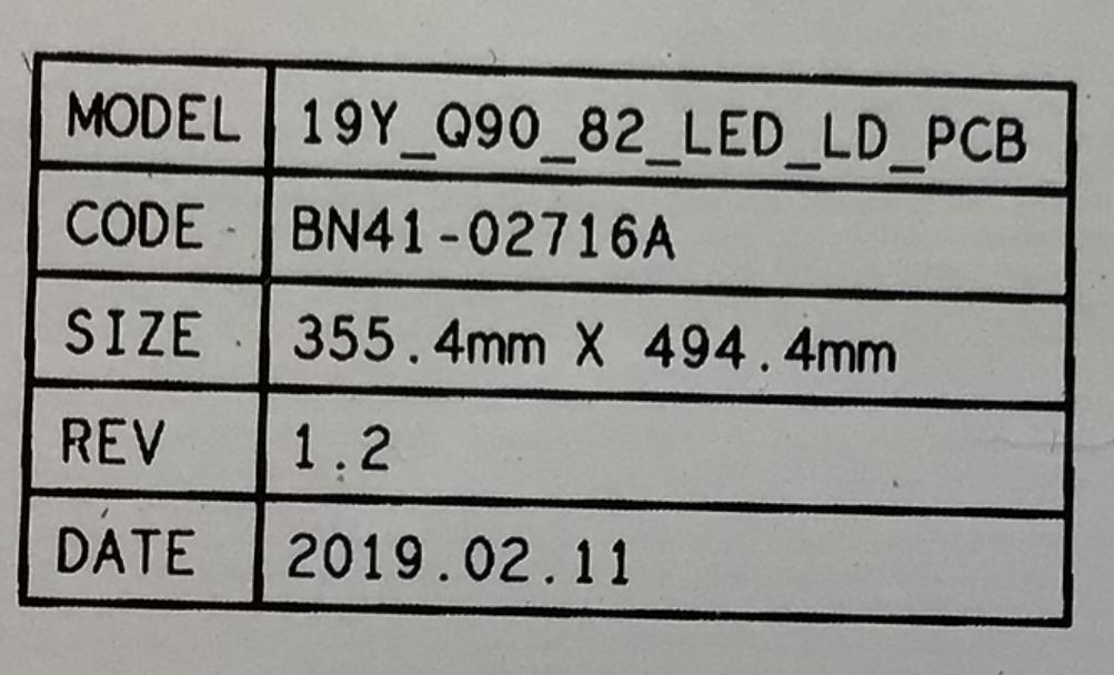 KIT DE LED'S PARA TV SAMSUNG ( 10 PZ ) / NUMERO DE PARTE BN41-02716A / BN97-16094A / BN4102716A / 02716A / 16094A / BN9716094A / 010204242710 / G91906160085 / MODELO QN82Q90RAFXZA / QN82Q90RAFXZC - Imagen 5