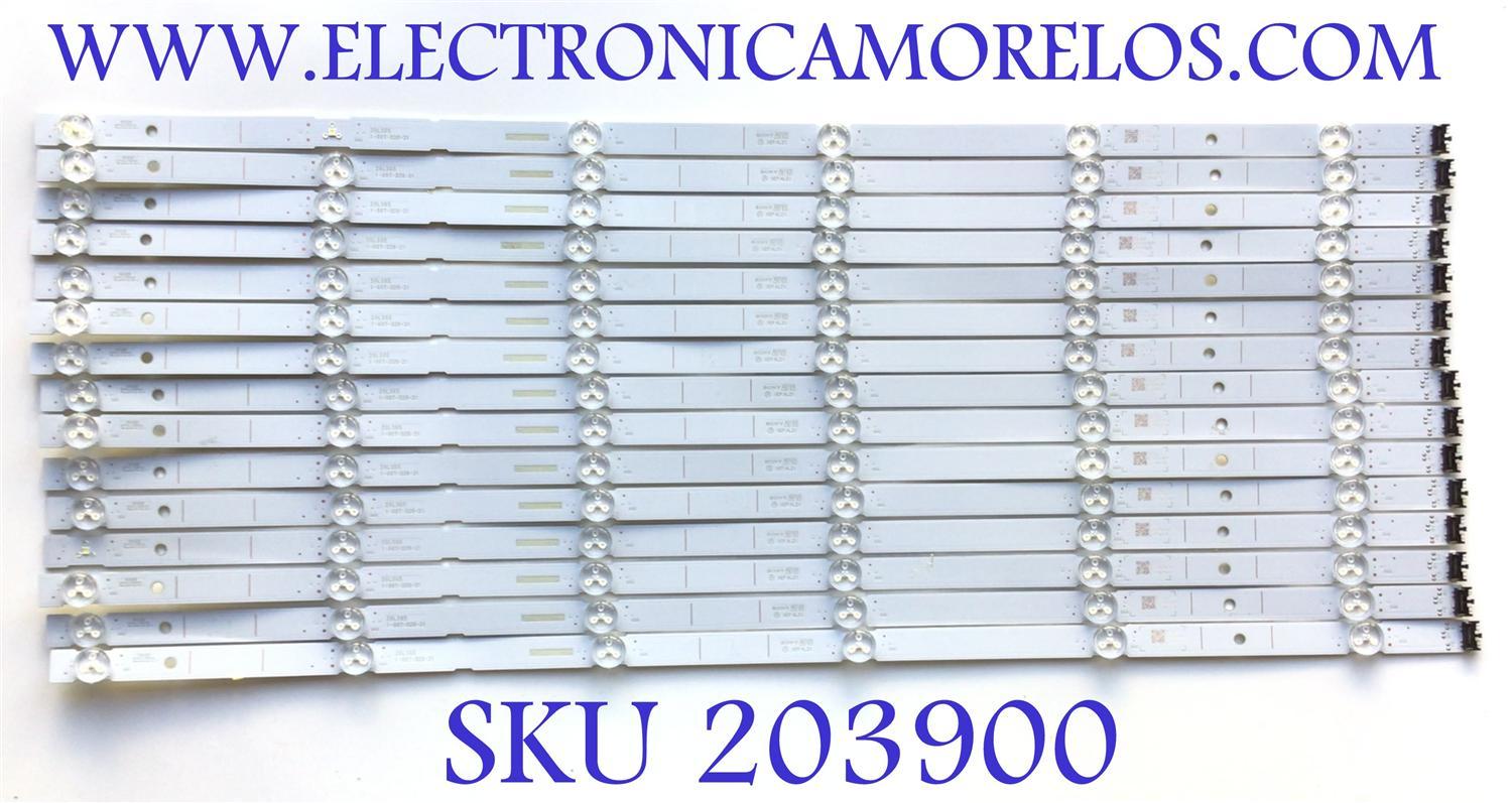 KIT DE LEDS PARA TV SONY ( 15 PZ) ((KIT INCOMPLETO, ORIGINALMENTE CONSTA DE 16PZ) ) / NUMERO DE PARTE 1-007-328-21 / 20LS65 / 2242 / VC1013CF / L105601 / MODELO XBR-65X900H / XBR65X900H