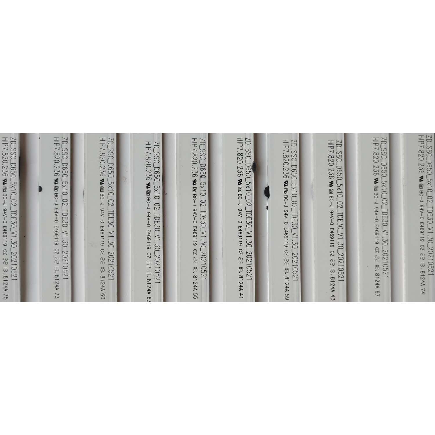 KIT DE LEDS ORIGINAL PARA TV HISENSE 10 PIEZAS / NUMERO DE PARTE HD650Y1U51-T0L2+2021052101 / SVH650AP9+ZDJG / ZD_SSC_D650_5X10_02_TDE30_V1.30_20210521 / 1263425 / PANEL HD650Y1U51-T0L2/GM/MCKD3A/ROH / T650QVN07.5 / MODELO 65A6H / 65A65H - Imagen 3