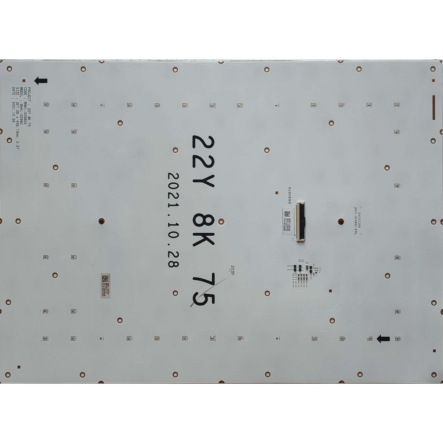 KIT DE LEDS ORIGINAL PARA TV SAMSUNG 10 PIEZAS / NUMERO DE PARTE BN97-19970A / BN41-02980A-000 / BN9719970A / BN41-02980A / PANEL CY-TB075JMHV3H / DISPLAY ST7461E03-3 VER.2.2 / BN96-52455B / MODELO QN75QN800BFXZA CD02 - Imagen 3