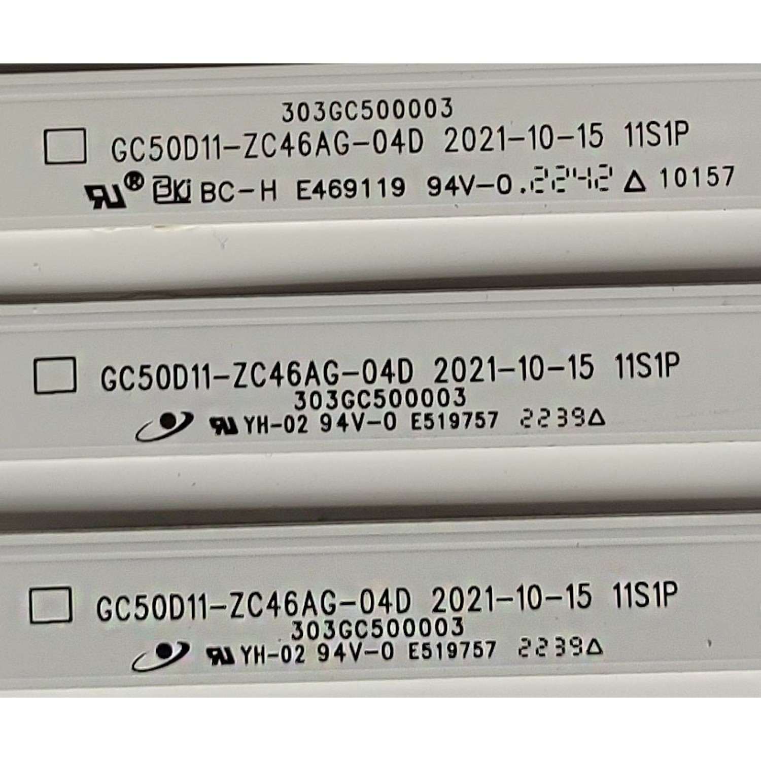 KIT DE LEDS PARA TV LG / SCEPTRE ORIGINAL 3 PIEZAS / NUMERO DE PARTE 303GC500003 / GC50D11-ZC46AG-04D / 220926BB01 / 70401-01532 / 2300019135 / PANEL BOEI500WQ1 / G50 A517CV-UMRBX / 50UQ7570PUJ - Imagen 2