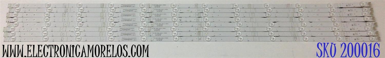 KIT DE LED'S PARA TV TOSHIBA ((8 PIEZAS)) / NUMERO DE PARTE SVH550FC9 / 1256378 / HD550Y3U72-TAL5KT-2021050702 / SVH550FC9+ZDJG / ZD_SSC_D550_12X8_01_TDE30_V1.3_202105107 / PANEL'S HD550Y3U72-TAL5KT\S0\GM\ROH / CX550DLEDM / MODELOS 55M550KU / LT-55EC3512