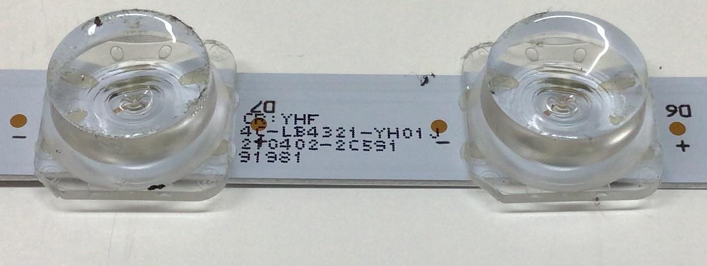 LED PARA TV TCL ((1 PIEZA)) / NUMERO DE PARTE 4C-LB4321-YH01J / 43F8 1X21 0813 V1 / 0402-2C59191981 / MODELO 43S434 - Imagen 2