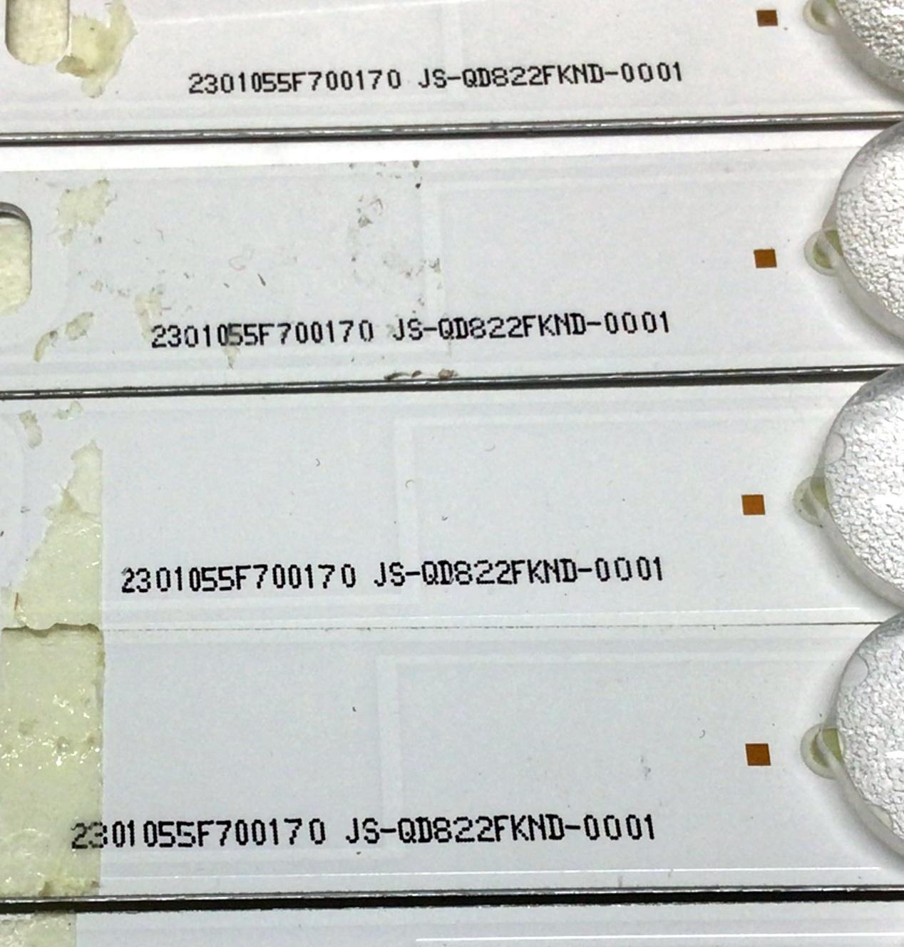 KIT DE LED'S PARA TV SCEPTRE ((INCOMPLETO SOLO 11 PIEZAS)) / NUMERO DE PARTE 3BL-T5664102-18 / 2301055F700170 / JS-QD822FKND-0001 / JS-QD812FKLN-1090 / MODELOS U550CV-UMC / 55L6 - Imagen 3