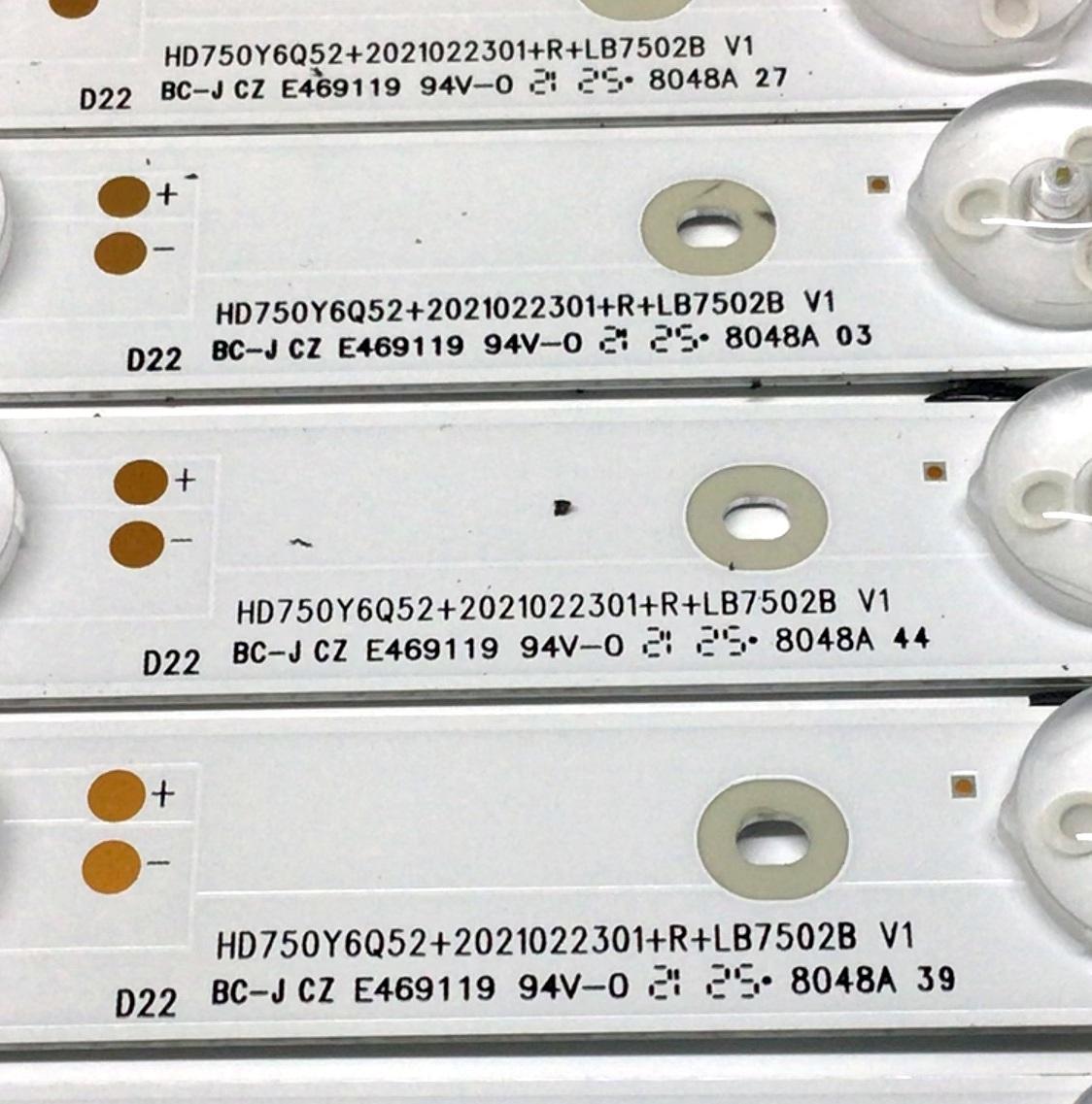KIT DE LED'S PARA TV HISENSE (30 PIEZAS) / NUMERO DE PARTE LB7502B / HD750Y6Q52+2021022301+L / HD750Y6Q52+2021022301+R / MODELO 75" - Imagen 3