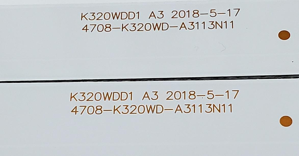 KIT DE LED'S PARA TV ACONATIC ((2 PIEZAS)) / NUMERO DE PARTE K320WDD1 / K320WDD1 A3 / 4708-K320WD-A3113N11 / 471R1P62 / K320WDD1 18C053 / L-2-B7-3 0B / MODELOS 32HS522AN / 32HS534AN - Imagen 3