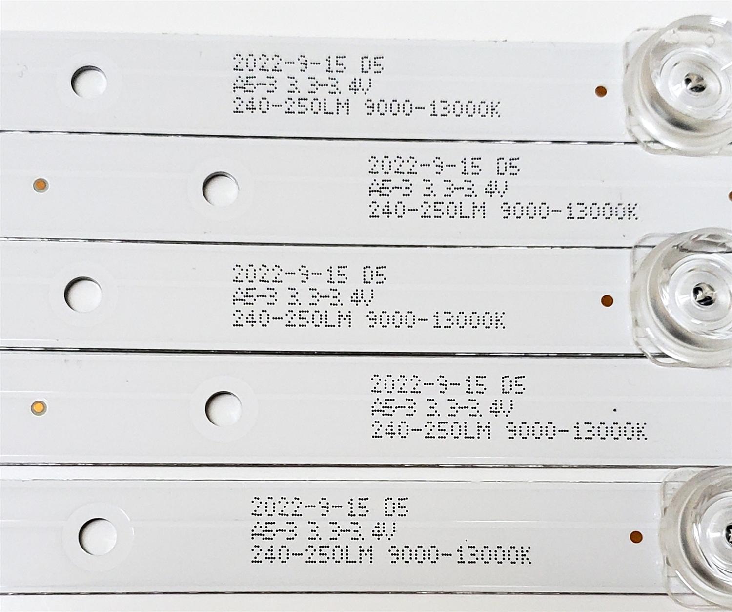 KIT DE LED'S PARA TV TD SYSTEMS ((5 PIEZAS)) / NUMERO DE PARTE 1.3.10700000227 / MSG-T550-V6-3030-19004-2-09 / 240-250LM / 9000-13000K / MODELO K55DLG12US - Imagen 4