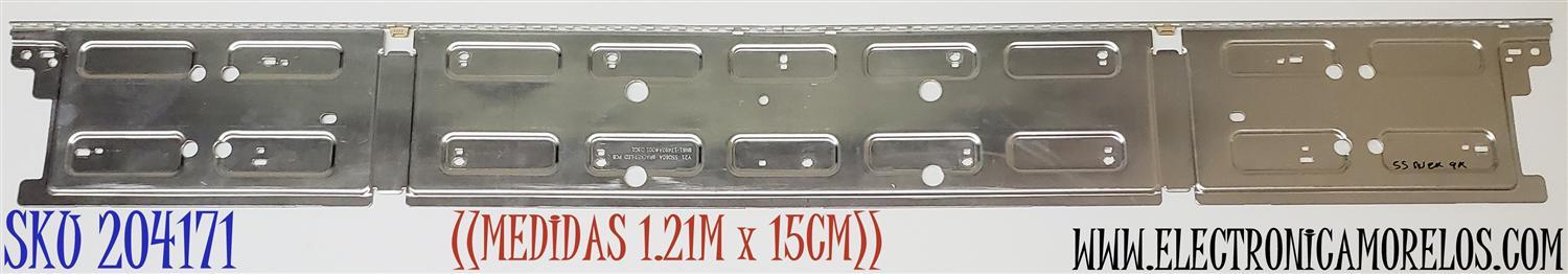 LED PARA TV SAMSUNG ((1 PIEZA)) / NUMERO DE PARTE STC550F96 / BN96-52595A / BN61-17492A / AU8K/9K_STC550F96_7020_2IN1_48LEDs_REV1.0_201020 BN96-52595A C / Y21 55Q60A / PANEL CY-SA055HGHV1H / MODELOS UN55AU8 / UE55AU8 / UA55AU8 / (( MEDIDAS 1.21M x 15CM))