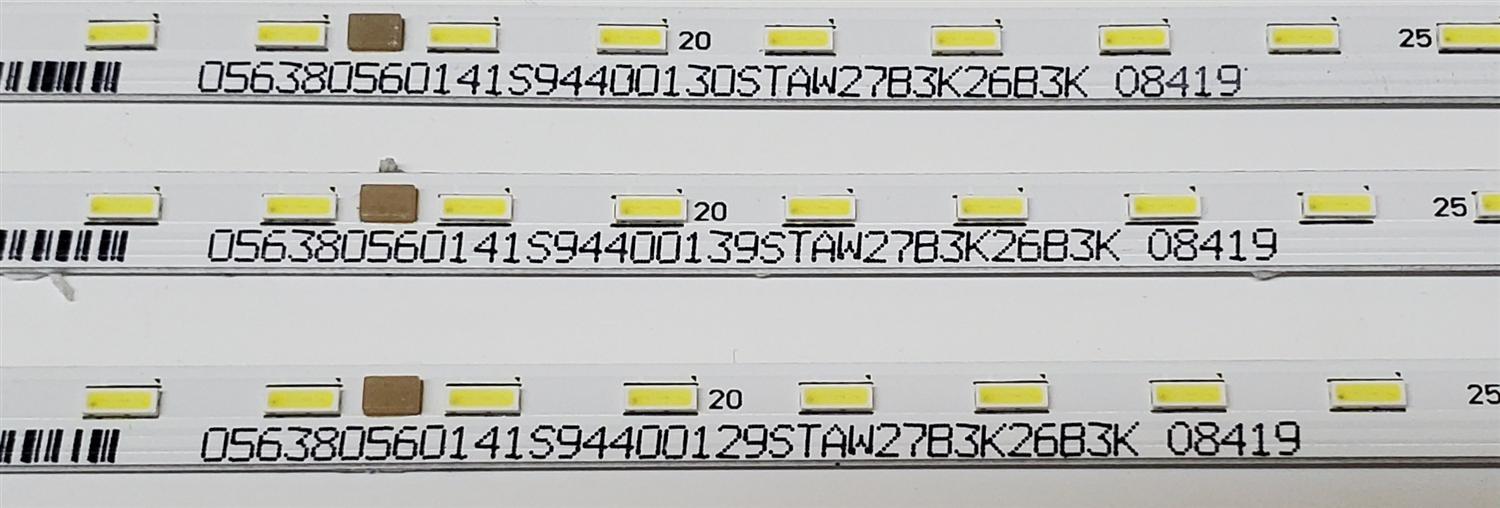 KIT DE LED'S PARA TV SONY ((3 PIEZAS)) / NUMERO DE PARTE STO750A45 / ST0750A45 / 734.05102.0001 / STO750A45_56LED_REV00_190610 / 056380560141S / PANEL V750QWME02 / MODELO XBR-75X850G / XBR75X850G - Imagen 3