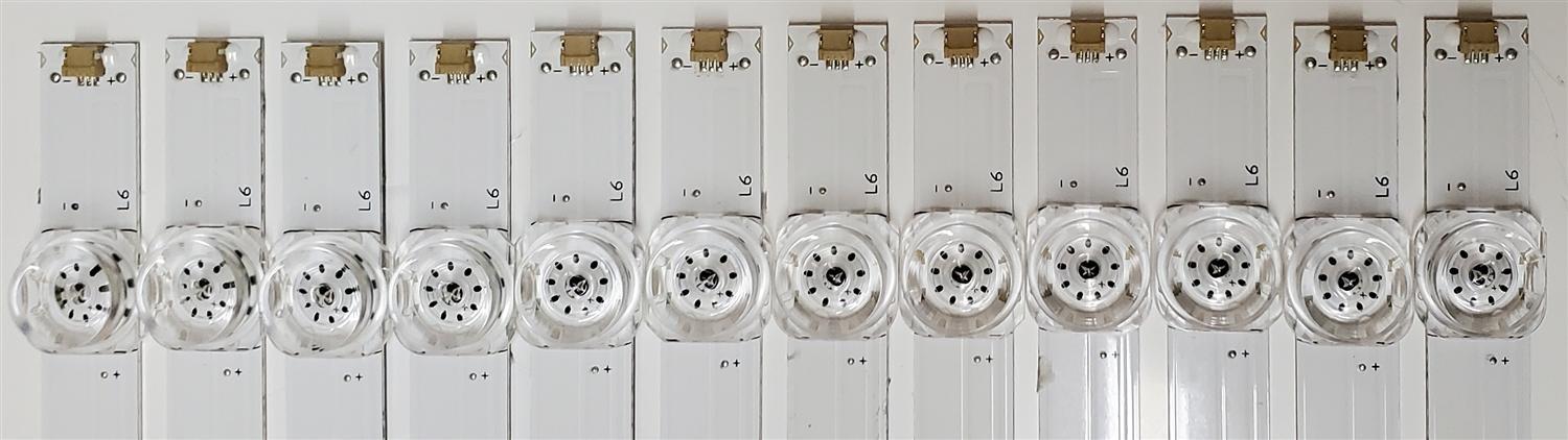 KIT DE LED'S PARA TV EVL 12 PIEZAS ORIGINALES / NUMERO DE PARTE MS-L4478 V4 / 1.3.10706500284 / 1.3.10706500284 MC / E471763 / PANEL G650BD1QUB-19 / MODELO 65NE6900 / 65EVLS4 - Imagen 3