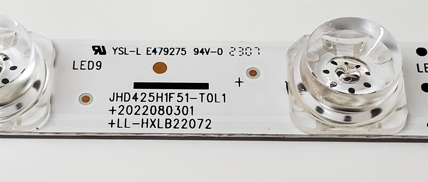 LED PARA TV HISENSE ORIGINAL 1 PIEZA / NUMERO DE PARTE JHD425H1F51-T0L1 / JHD425H1F51-T0L1+2022080301+LL-HXLB22072 / 2022080301 / LL-HXLB22072 / LB22072 / E479275 / 1302879 / 230212LC53325 B1 / PANEL JHD425H1F51-T0 / MODELOS 43A4KV / 43A4KR / 43H4030F4 - Imagen 3