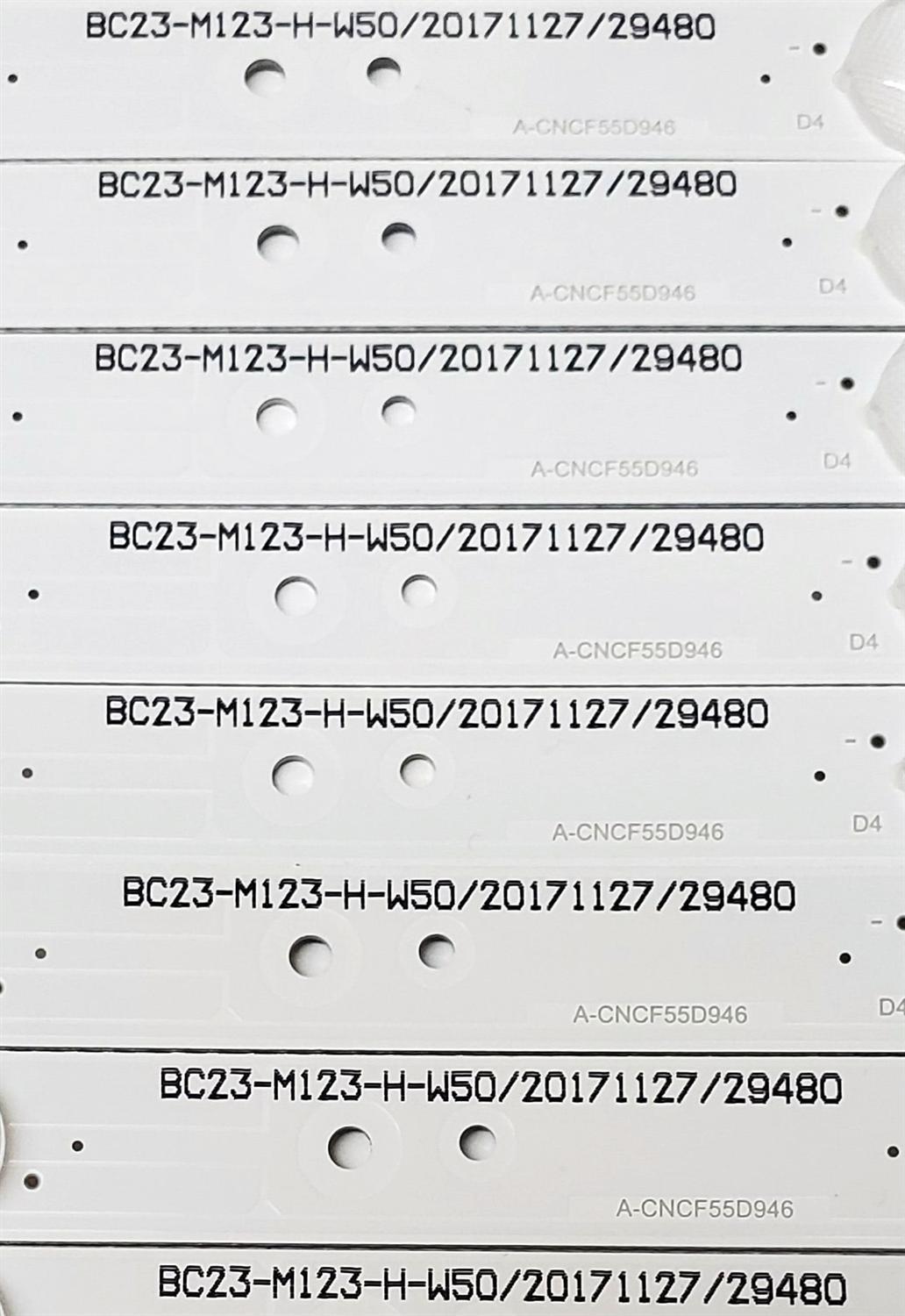 KIT DE LED'S PARA TV ELEMENT ((10 PIEZAS)) / NUMERO DE PARTE A-CNCF55D946 / 112600106/C003 / 3088TB7D423123H5008626 / BC23-M123-H-W50/20171127/29480 / PANEL T550-V35-DLED / MODELO E4SFT5517 - Imagen 5