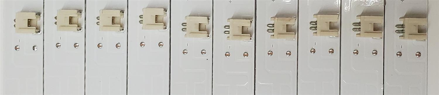 KIT DE LED'S PARA TV ELEMENT ((10 PIEZAS)) / NUMERO DE PARTE A-CNCF55D946 / 112600106/C003 / 3088TB7D423123H5008626 / BC23-M123-H-W50/20171127/29480 / PANEL T550-V35-DLED / MODELO E4SFT5517 - Imagen 6