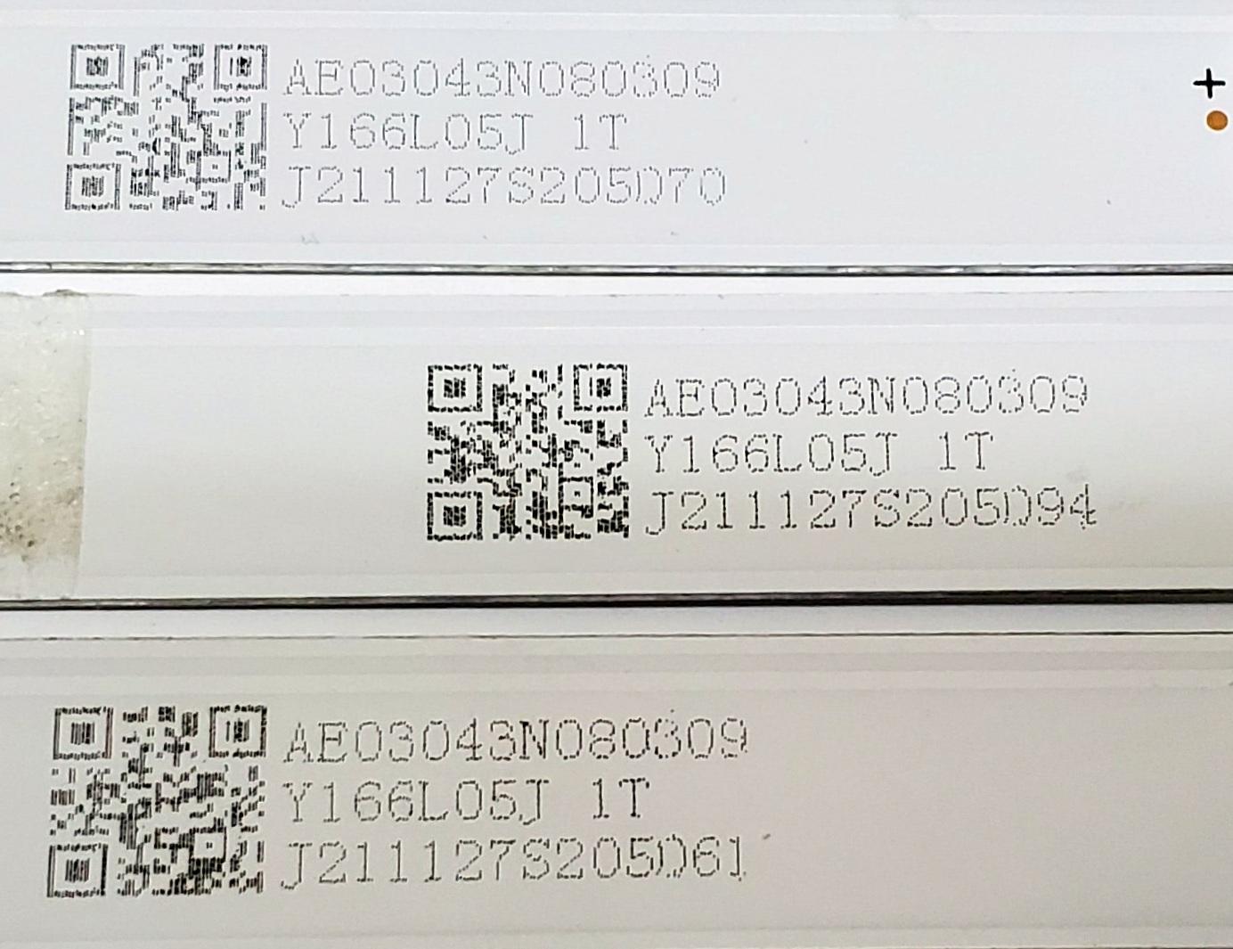 KIT DE LED'S PARA TV WINIA ((3 PIEZAS)) / NUMERO DE PARTE JL-010-D43030801-02S V1 / AE03043N080309 / Y166L05J / JHC-L E517260 / PANEL LC430EQY (SN)(A2) / MODELO U43B9000QN - Imagen 3