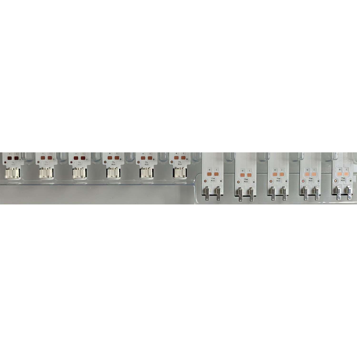 KIT DE LEDS PARA TV SAMSUNG NUEVOS / 18 PZ ORIGINALES  / NUMERO DE PARTE 50312A / 50311A / 50310A / PANEL CY-BT075HGLV4H / BN96-50310A / BN96-50311A / BN96-50312A MODELOS UN75TU8000 / UN75TU8000FX / UN75TU8200FX / UN75TU700DFX  / LH75QETEPGC - Imagen 3