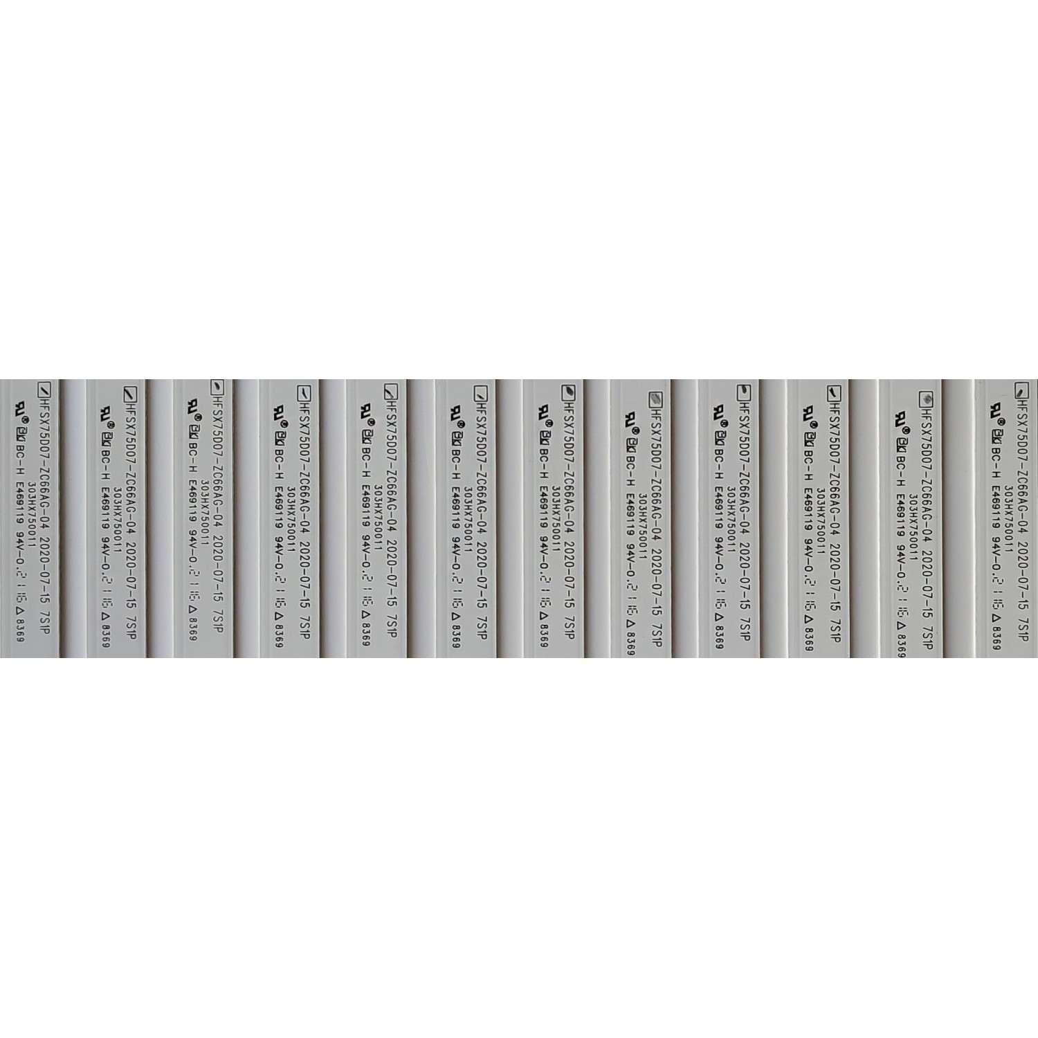 KIT DE LED'S PARA TV PHILIPS ((NUEVOS 12 PIEZAS)) / NUMERO DE PARTE 303HX750011 / HFSX75D07-ZC66AG-04 / 2150000891-1 / 210509NF4 / HX750M12 / PANEL BOEI750WQ1 / MODELO 75PFL5604/F7A - Imagen 3